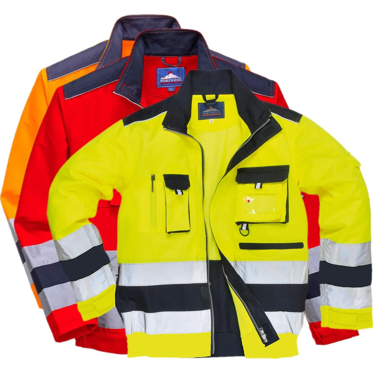 Portwest TX50 Lille Hi-Vis Jakke XL Gul/Navy