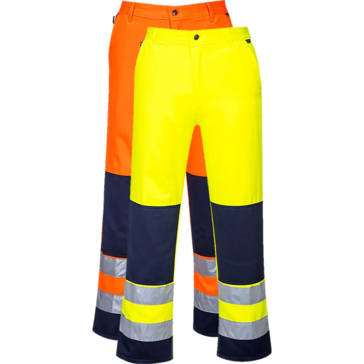 Portwest TX71 Seville Hi-Vis Bukser L Orange/Navy