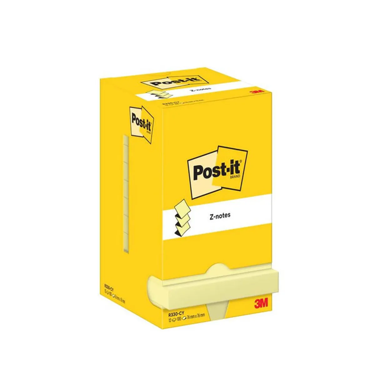 Post-it Z 76x76mm Canary gul 12 stk (R330)