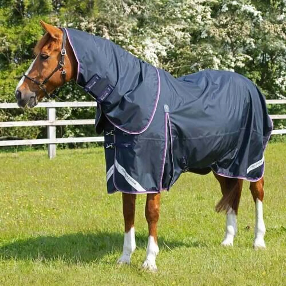 Premier Equine Buster 70g dækken med aftagelig hals - Navy - 5,3 120cm