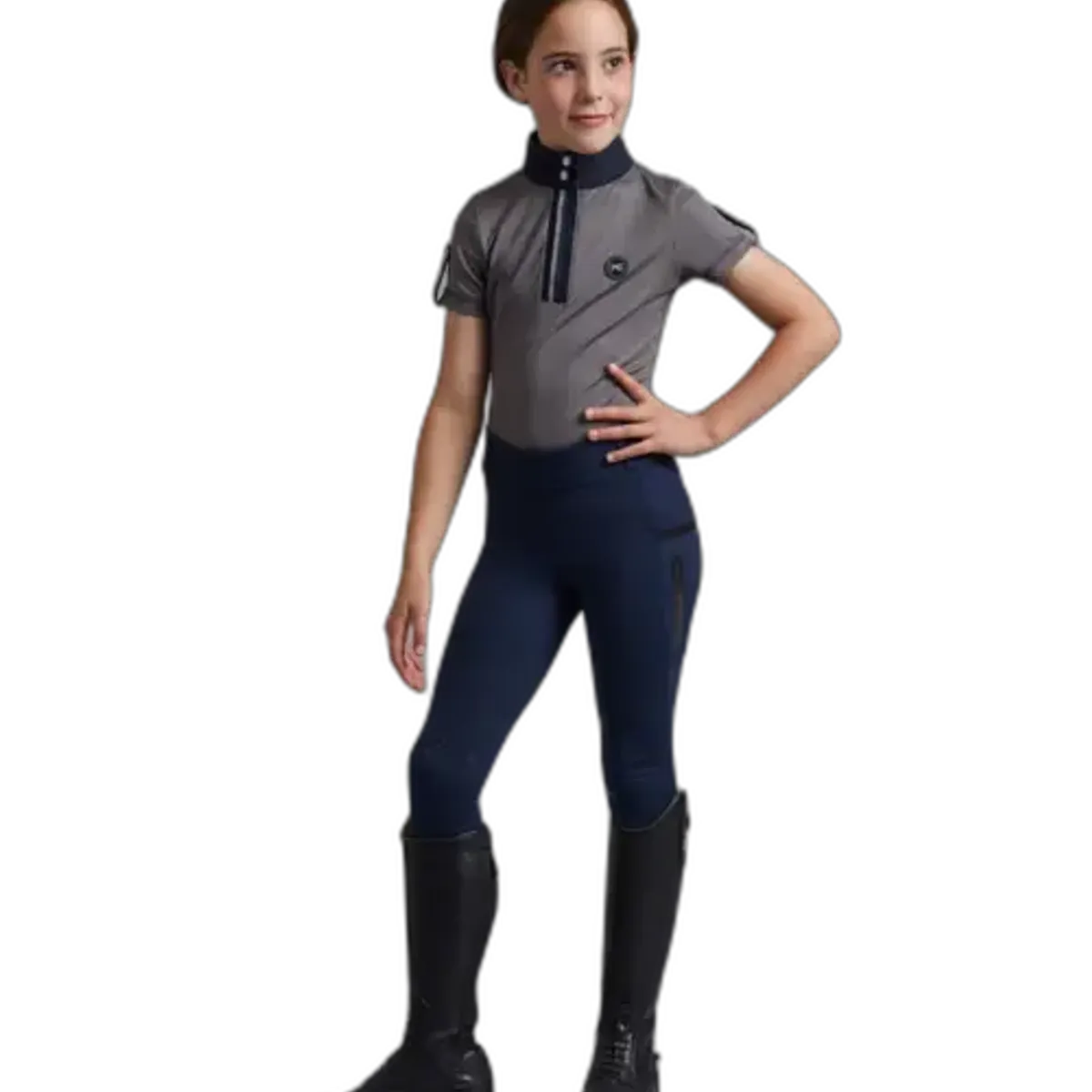 Premier Equine Concerto ridetights til piger - Orkney Navy, 5-6 år