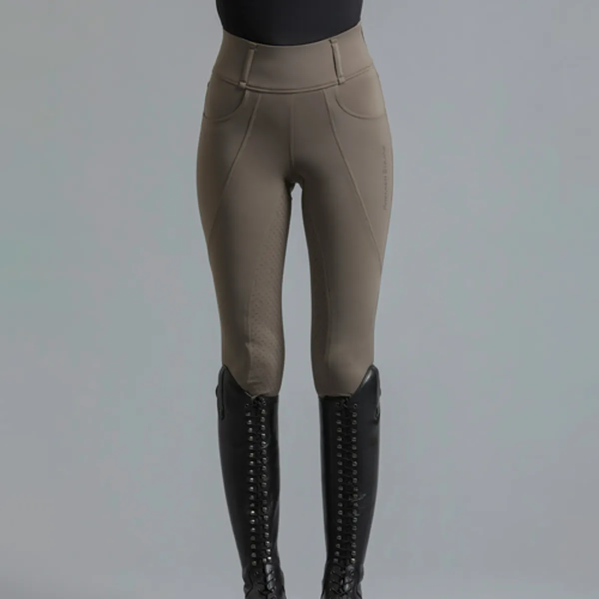 Premier Equine Ventus højtaljede ridetights - Taupe - 38