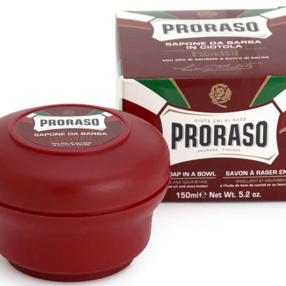 Proraso firenze shaving soap in a bowl coarse beards with sandalwood oil and shea butter 150ml