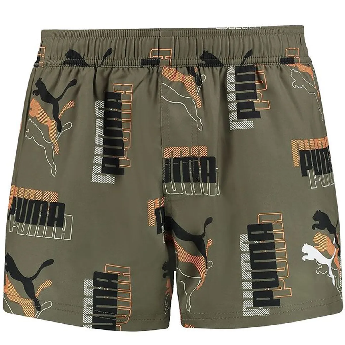 Puma Badeshorts - Logo - Moss Green Combo