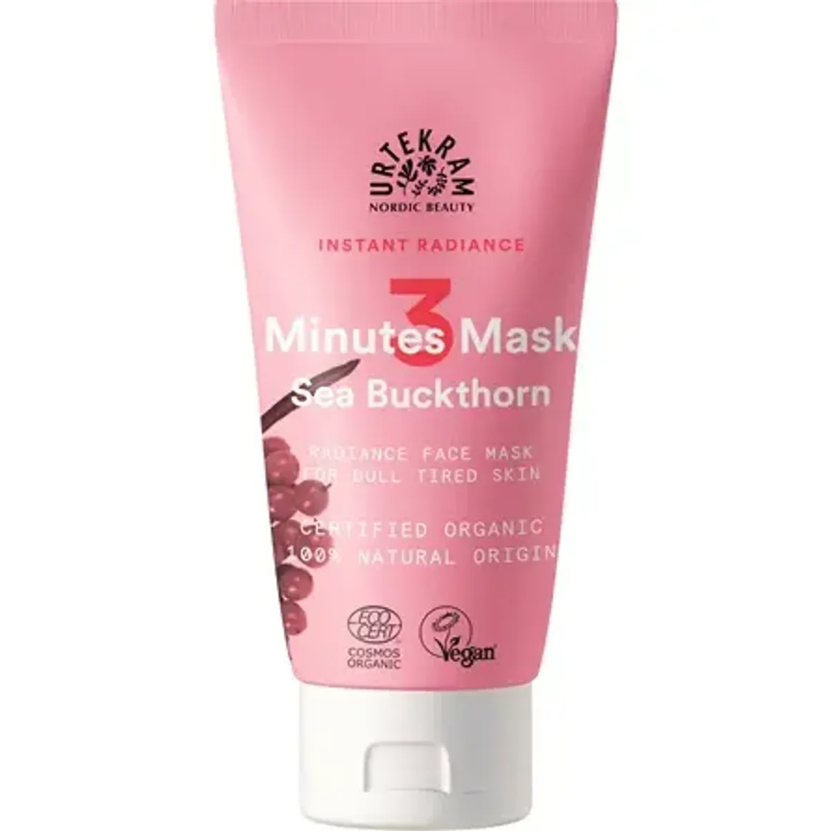 Radiance 3 minutes Face Mask Urtekram - 75 ml.