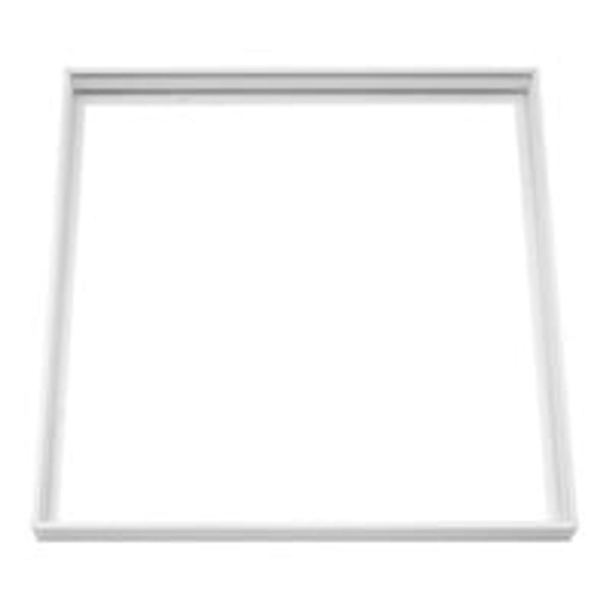 Ramme til pbygning af 60x60 cm LED-panel, hurtigmontering uden skruer, hvid kant