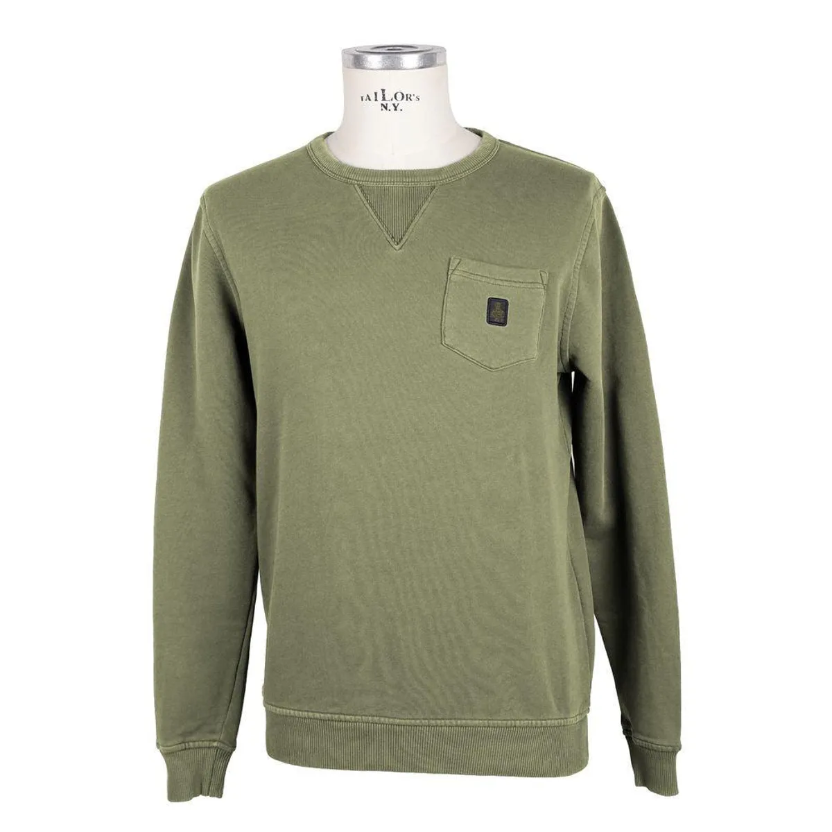 Refrigiwear Green Cotton Herre Sweater