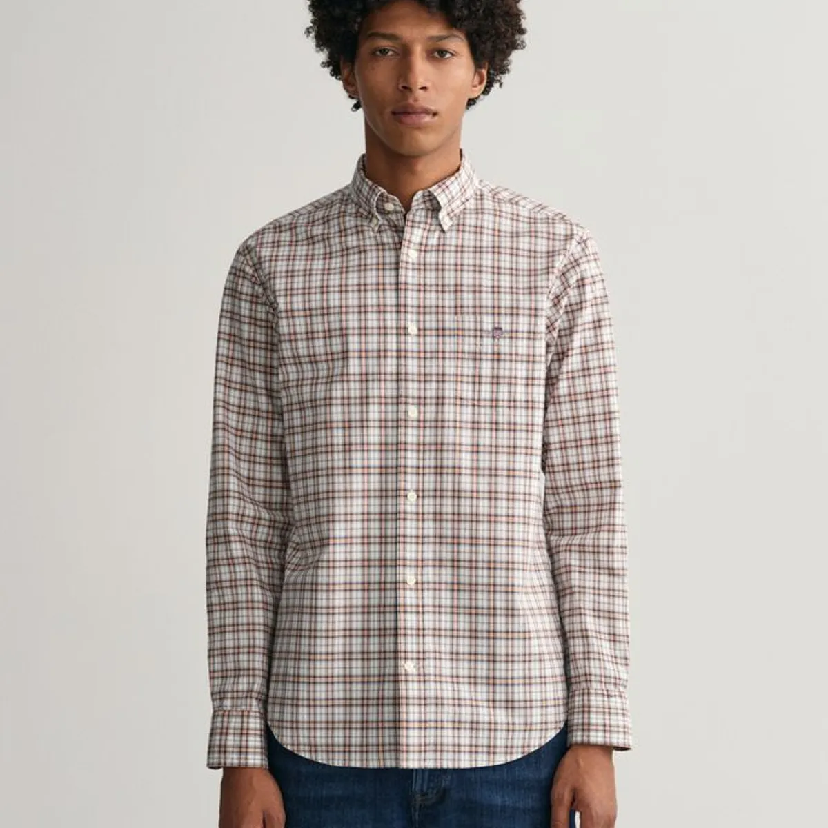 REG POPLIN MICRO CHECK SHIRT