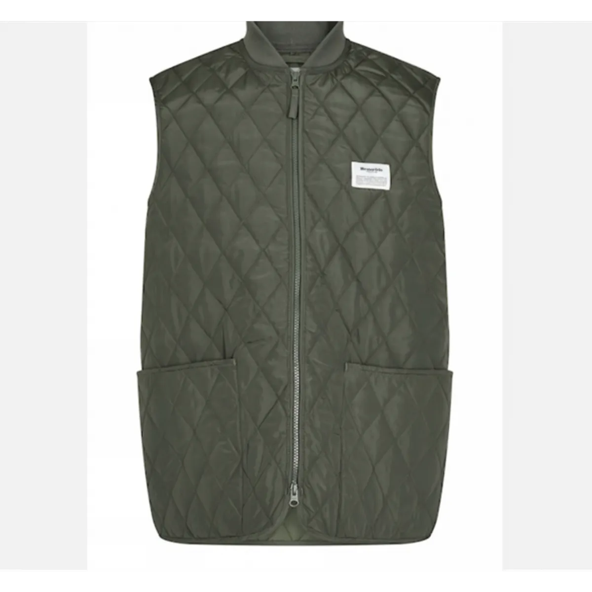 Resteröds quilted zip vest i grøn til herre