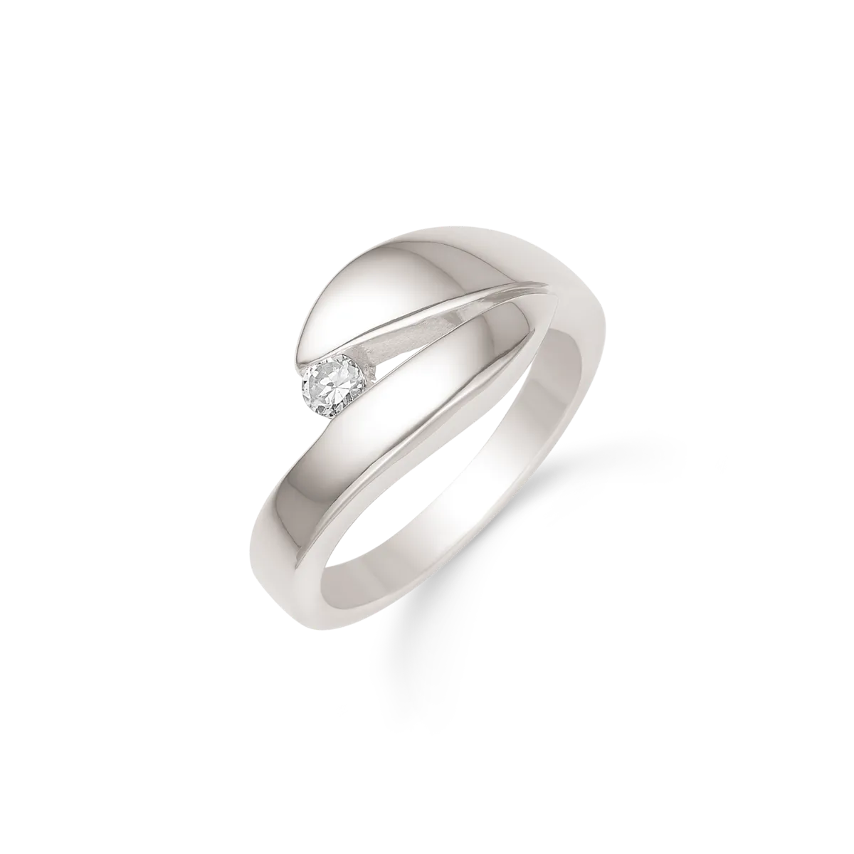 Rhodineret Sølv Ring fra Støvring Design 12254022