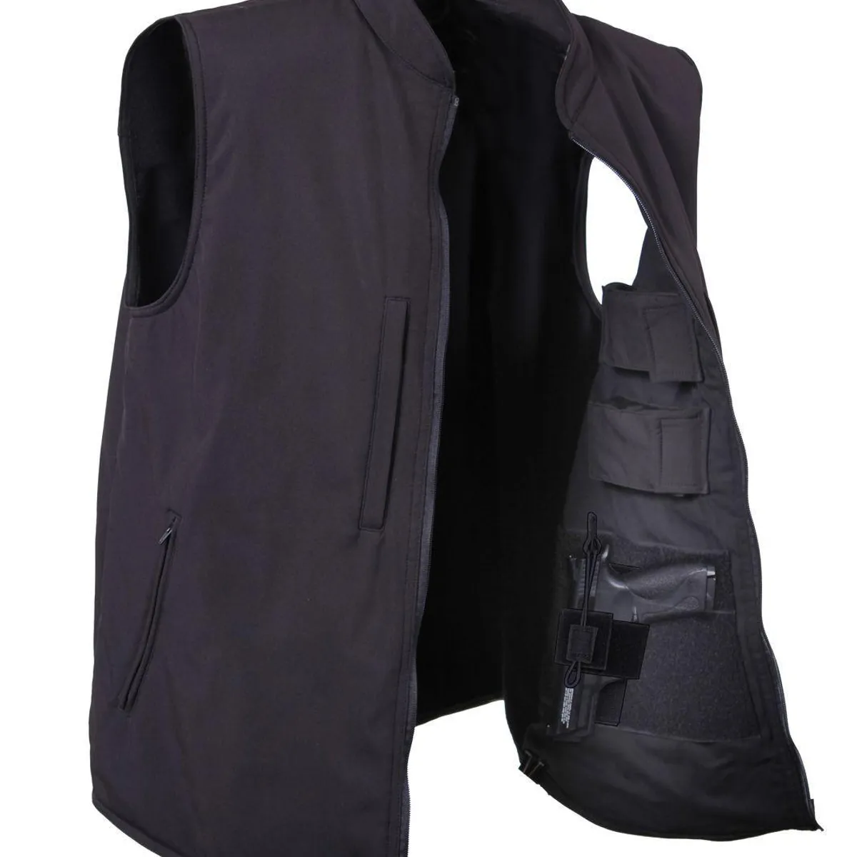 Rothco Softshell Vest m. Skjultopbevaring Sort