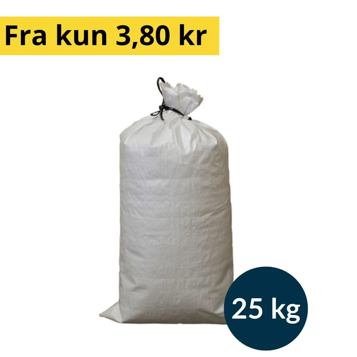 Sandsæk 25kg, Hvid 45x50cm - 50 stk