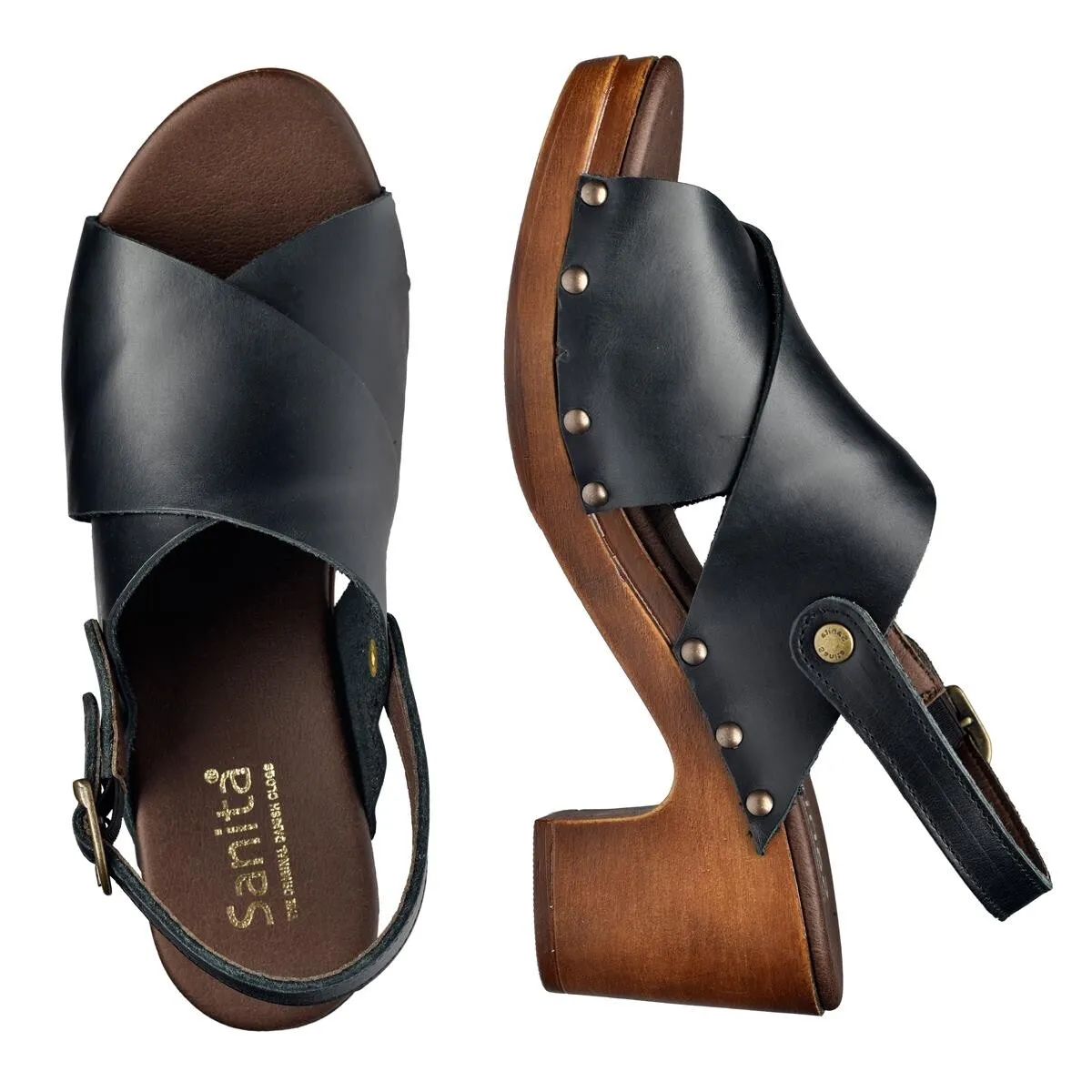 Sanita Non Wood Sia Sandal Sort, Størrelse: 36, Dame