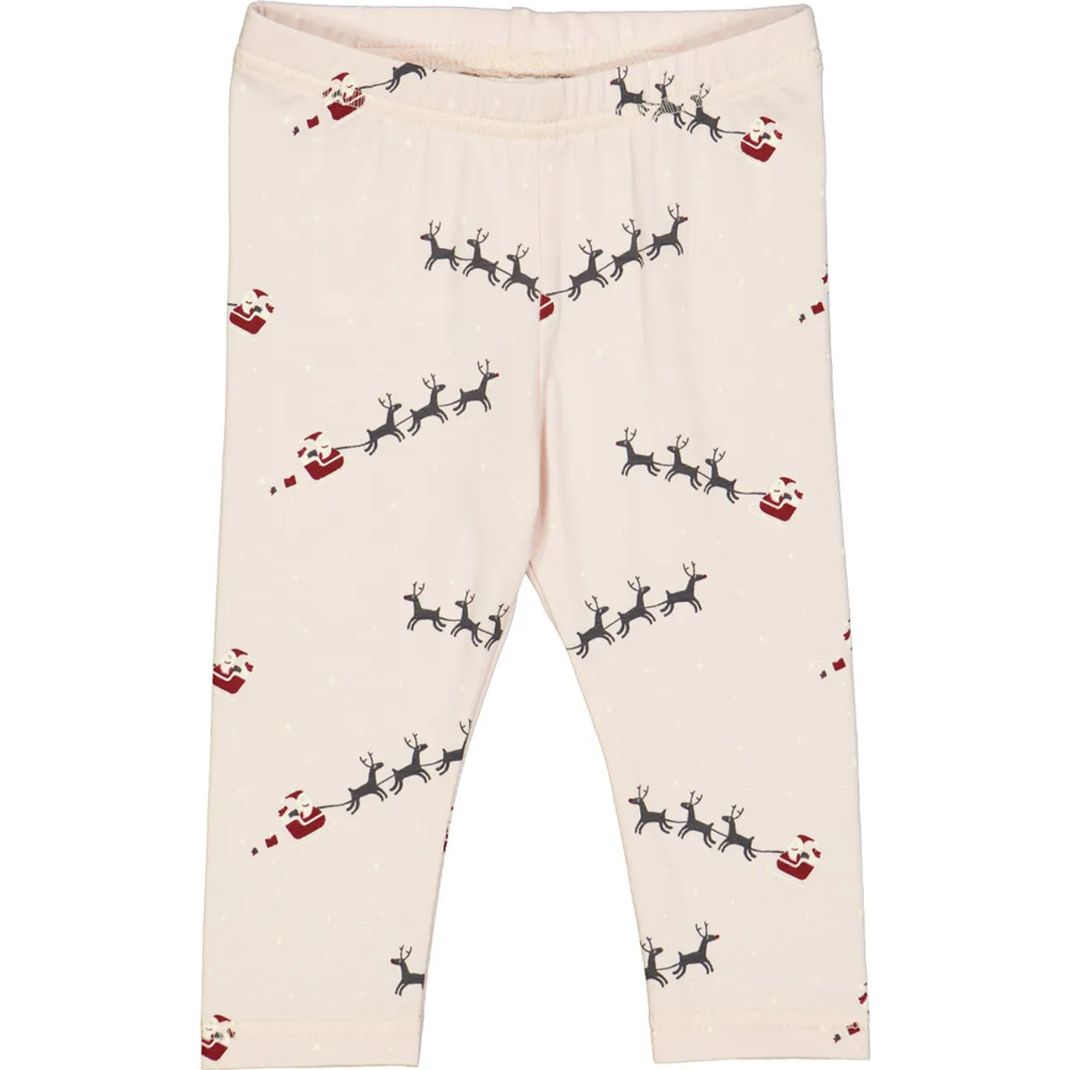 SANTA leggings med juleprint - Nightingale/ Cabernet/ Balsam cream - 62