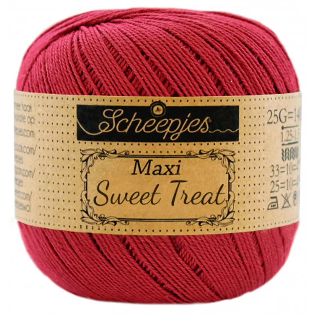 Scheepjes Maxi Sweet Treat Garn Unicolor 192 Scarlet