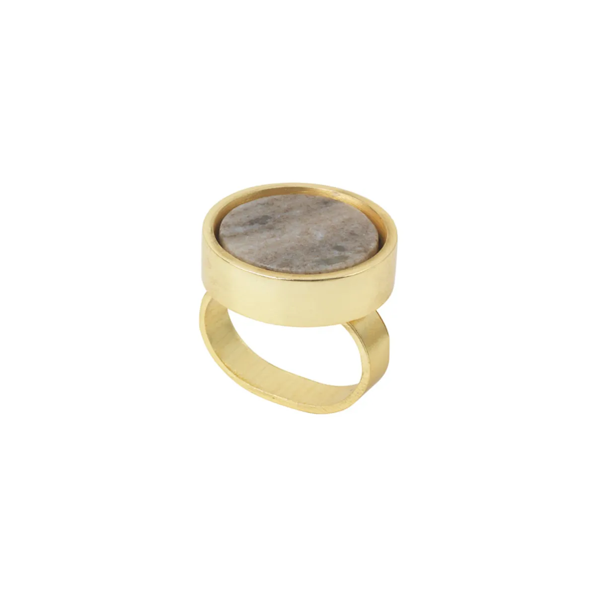 SERVIETRING BEIGE/GOLD