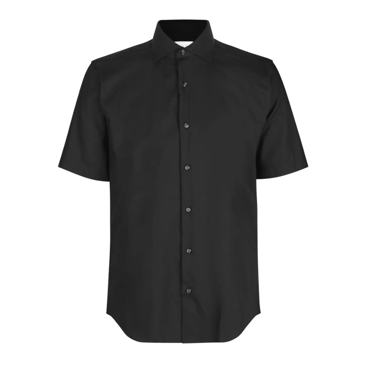 Seven Seas Kortærmet Skjorte Modern Fit Ss254 Black