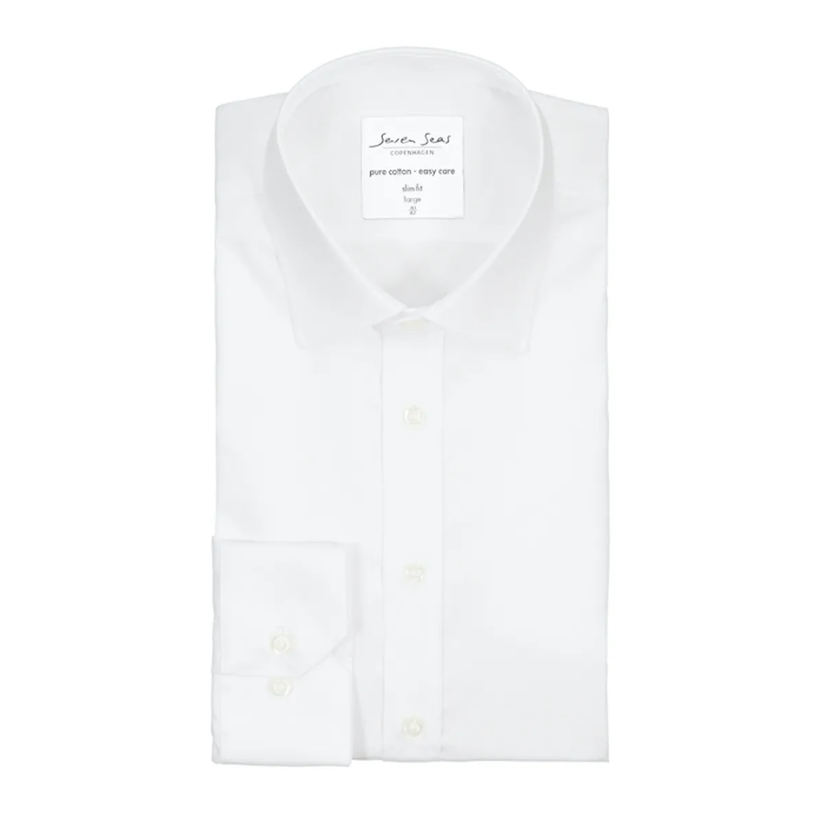 Seven Seas Skjorte Slim Fit Ss30 White-40 / Medium