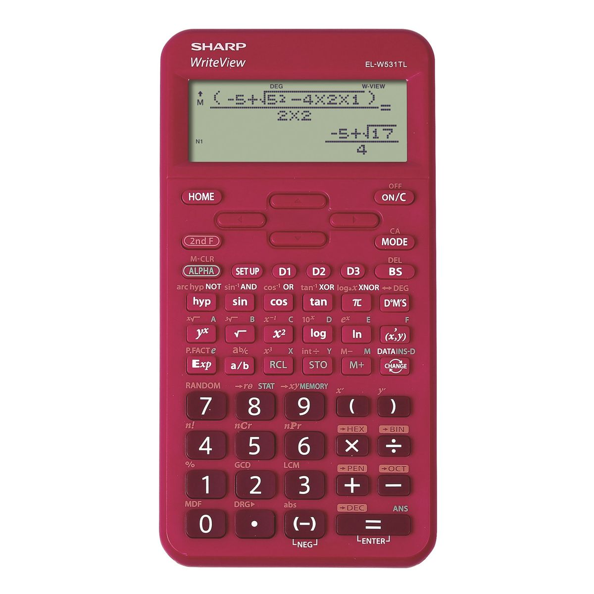 Sharp scientific calculator EL-W531TL pink