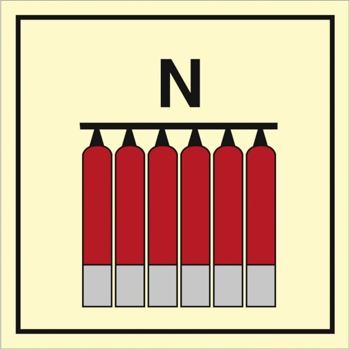 Sign IMO Fixed Nitrogen fire extinguisher battery 104144