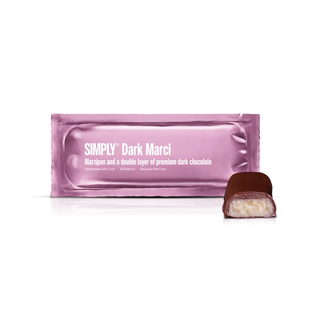 Simply® Dark Marci | Marcipan og et dobbelt lag premium mørk chokolade