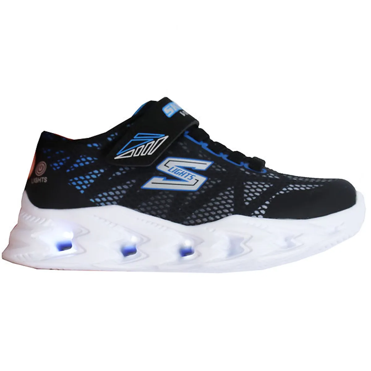 Skechers Sko m. Lys - Vortex 2.0 - Black/Blue