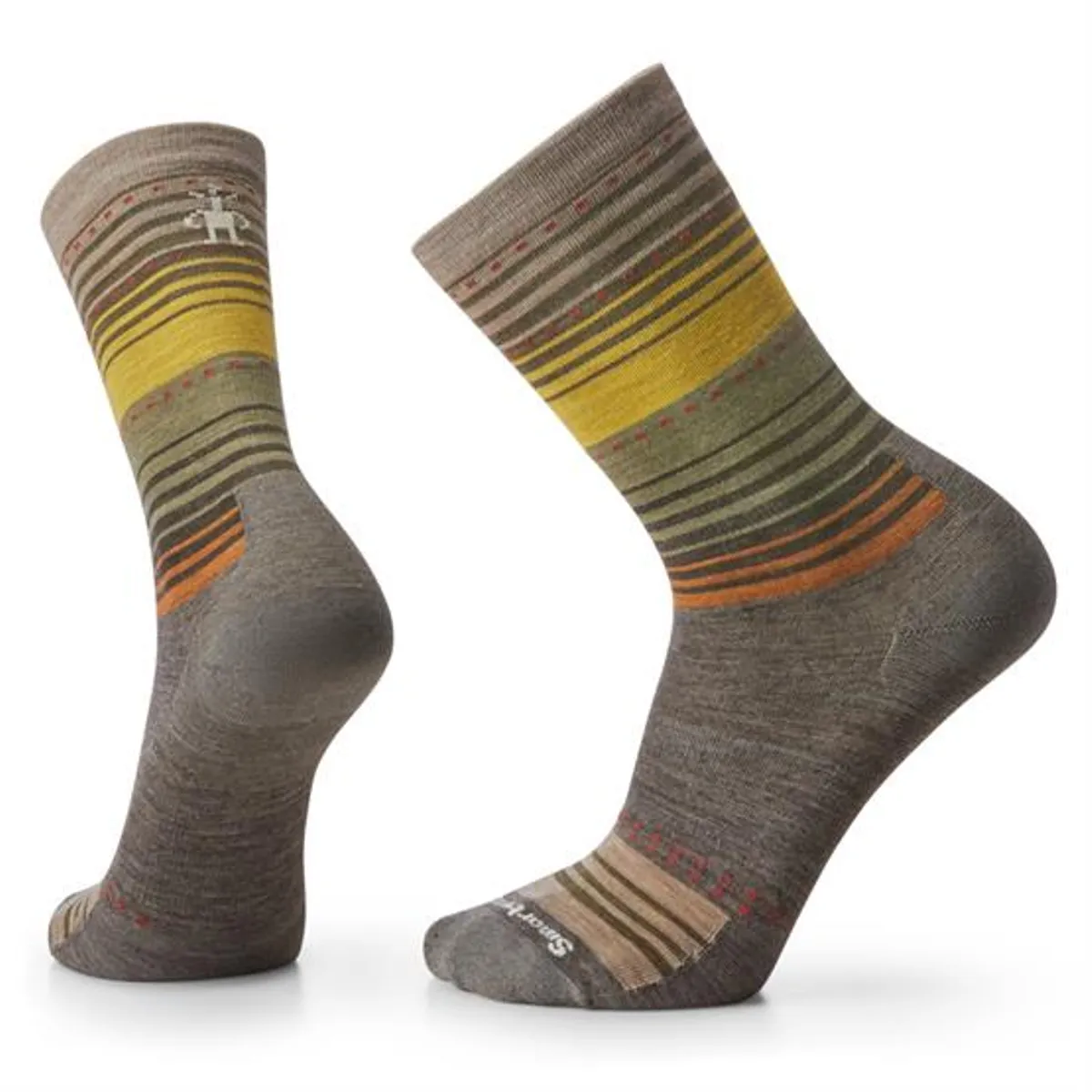 Smartwool Everyday Stitch Stripe Crew Socks, Taupe