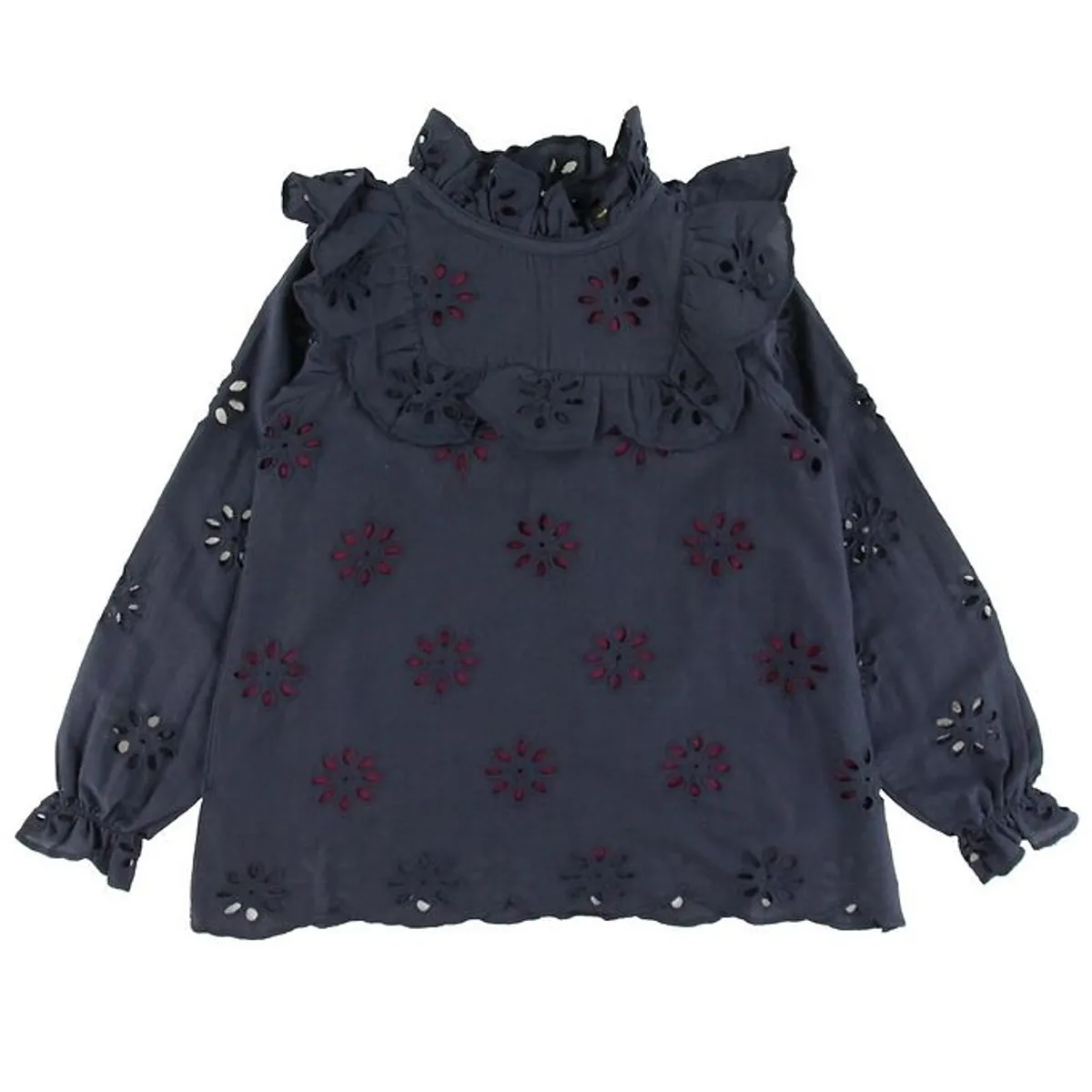 Soft Gallery Bluse - Gaxine - Anthracite m. Blomster