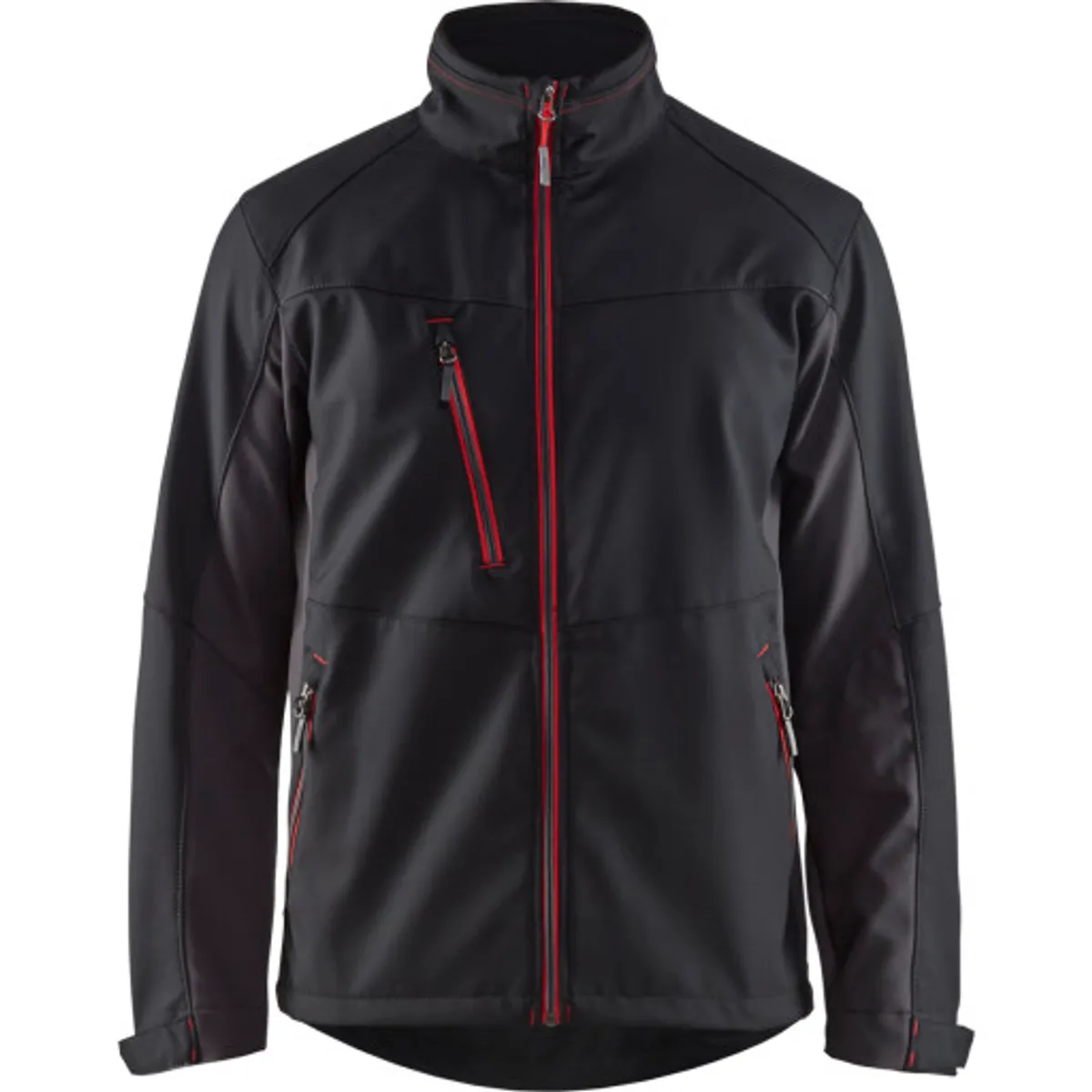 SOFTSHELL JAKKE SORT/RØD XL