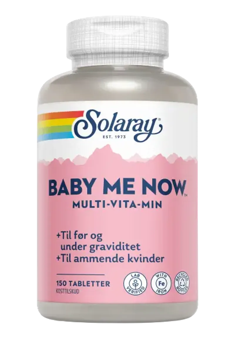 Solaray Baby-Me-Now. Multivitamin. 150 tabletter