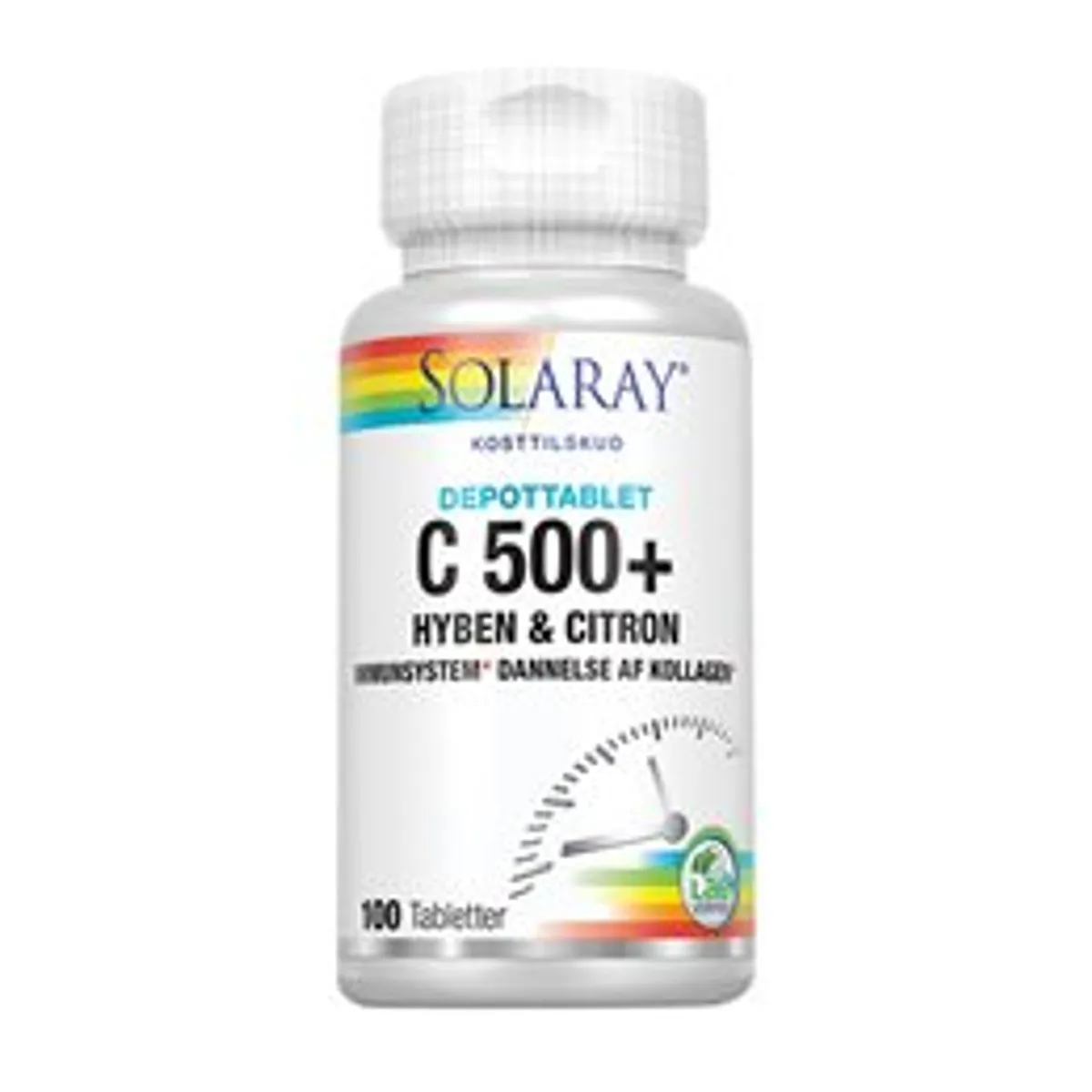 Solaray C-vitamin C500+ hyben, citron 100 tabletter