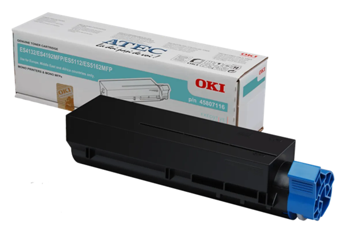 Sort lasertoner 45807116 - OKI - 12.000 sider.