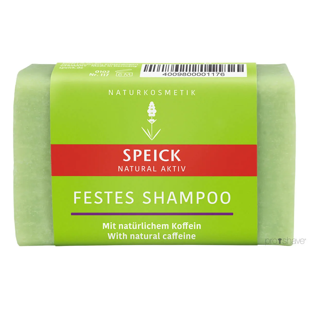 Speick Natural Active Shampoo Bar, Koffein, 60 gr.