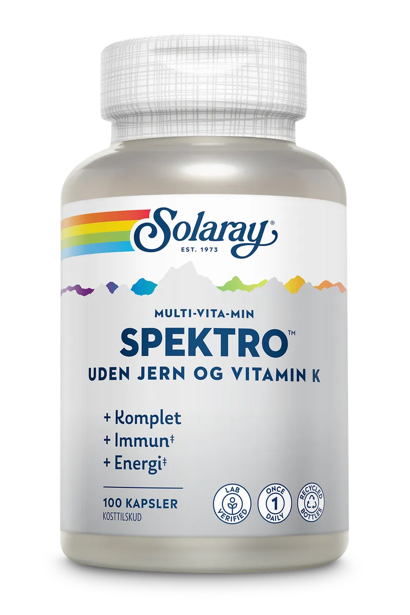 Spektro uden jern og Vitamin K - 100 kapsler