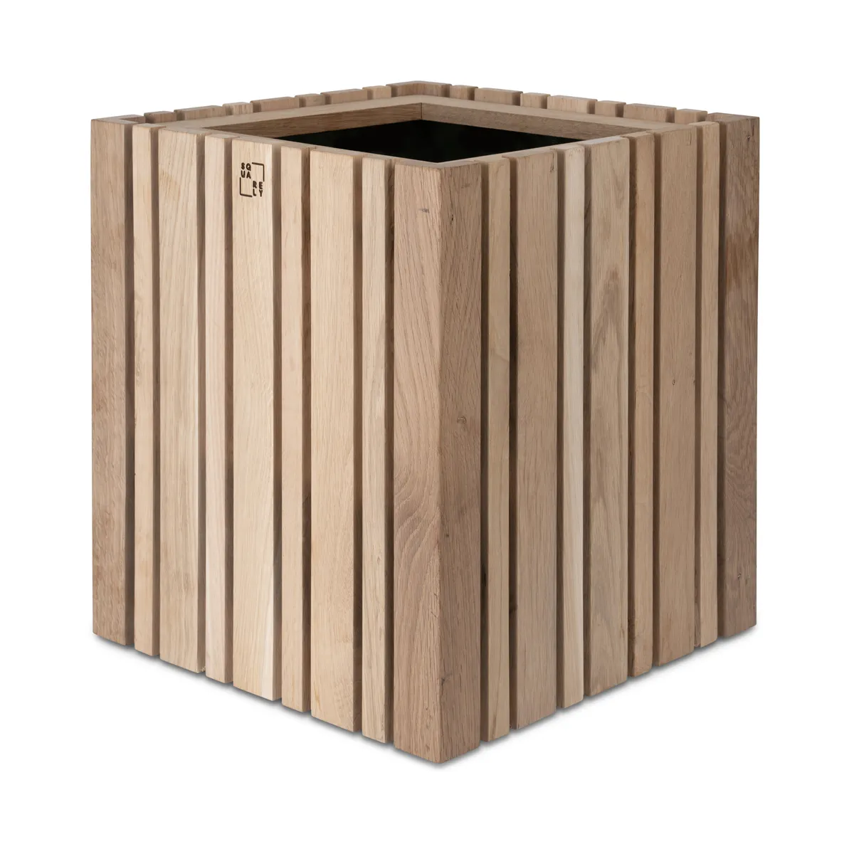 Squarely Copenhagen - GrowMORE plantekasse 35x35 cm, 4 farver - Ubehandlet eg (indendørs)