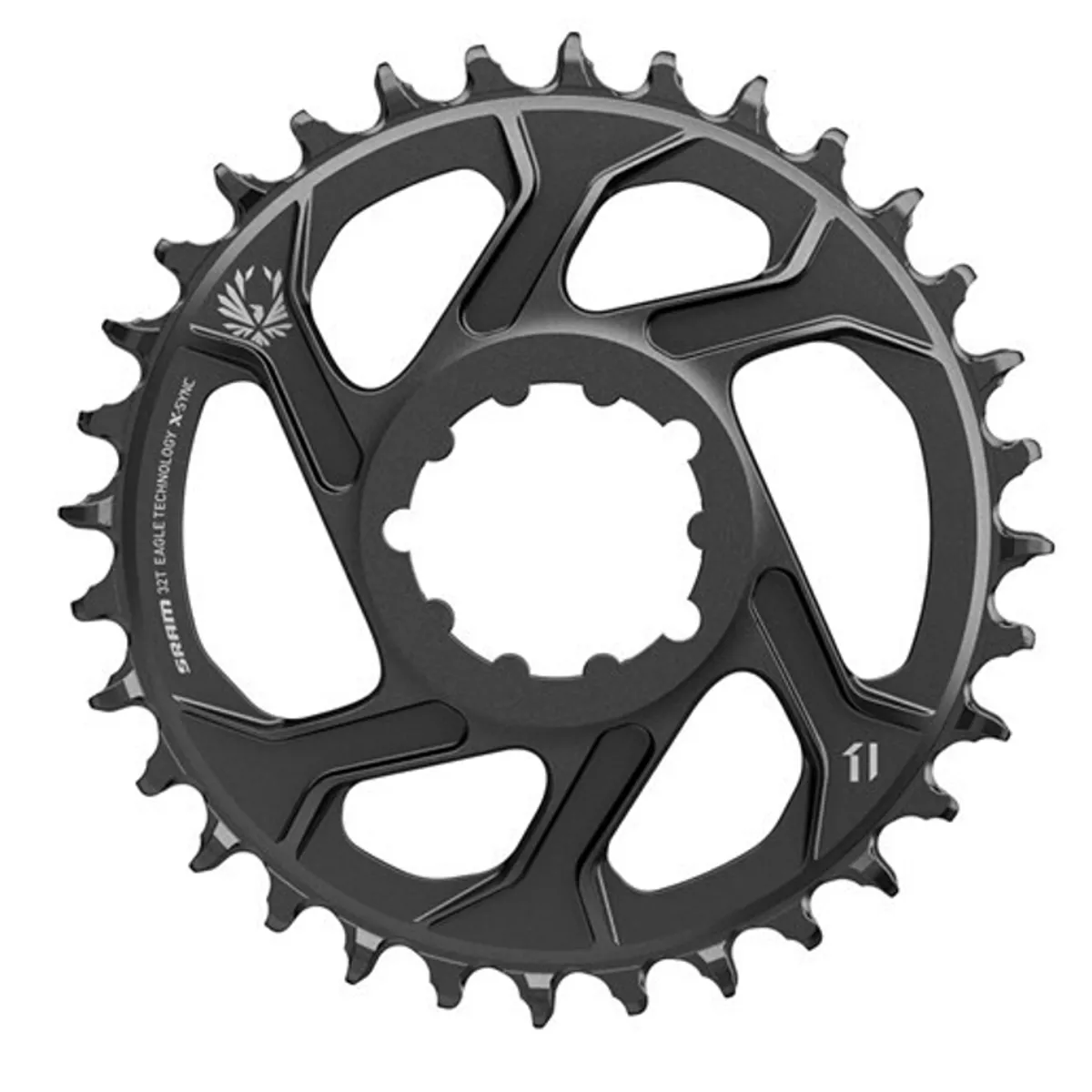 Sram Eagle - Klinge 38 tands rund - 1 x 12 gear - Direct Mount - 3 mm offset - Sort