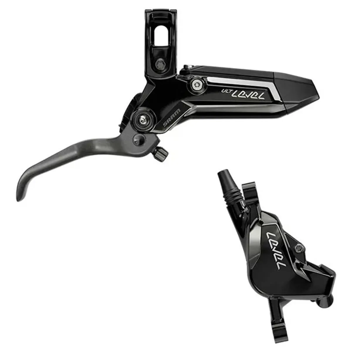 SRAM Hydraulisk bremse Level Ultimate Stealth 2 Stemplet Gloss Black Anodized - Sort - Bag