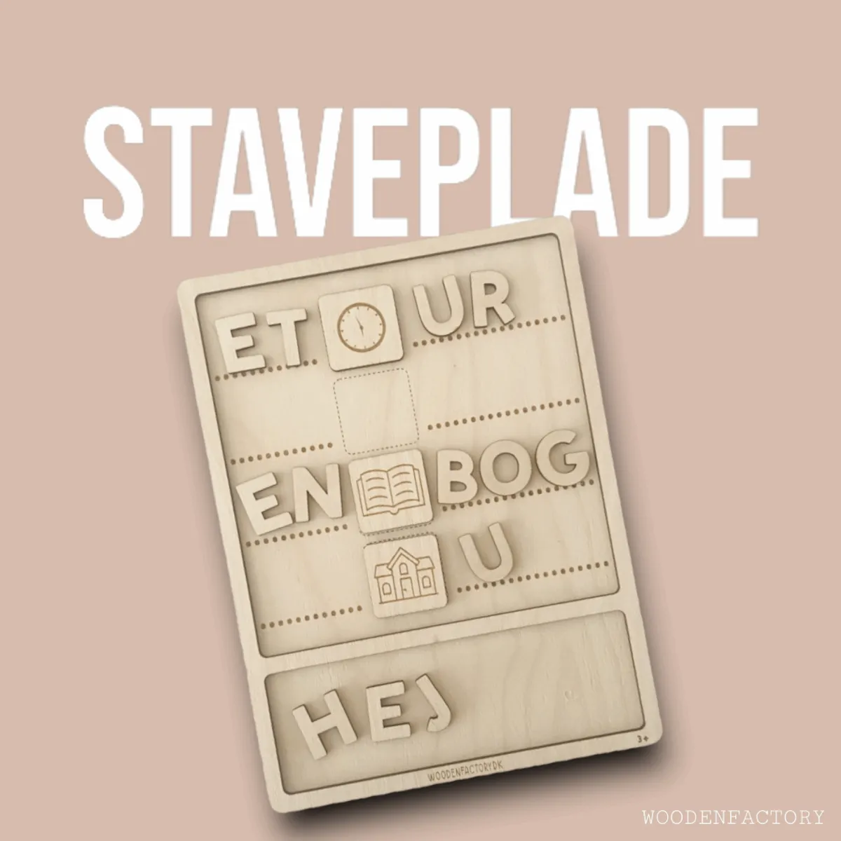 Staveplade i træ