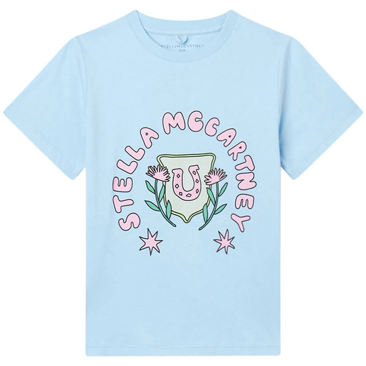 Stella McCartney Kids T-shirt - Lyesblå m. Rosa