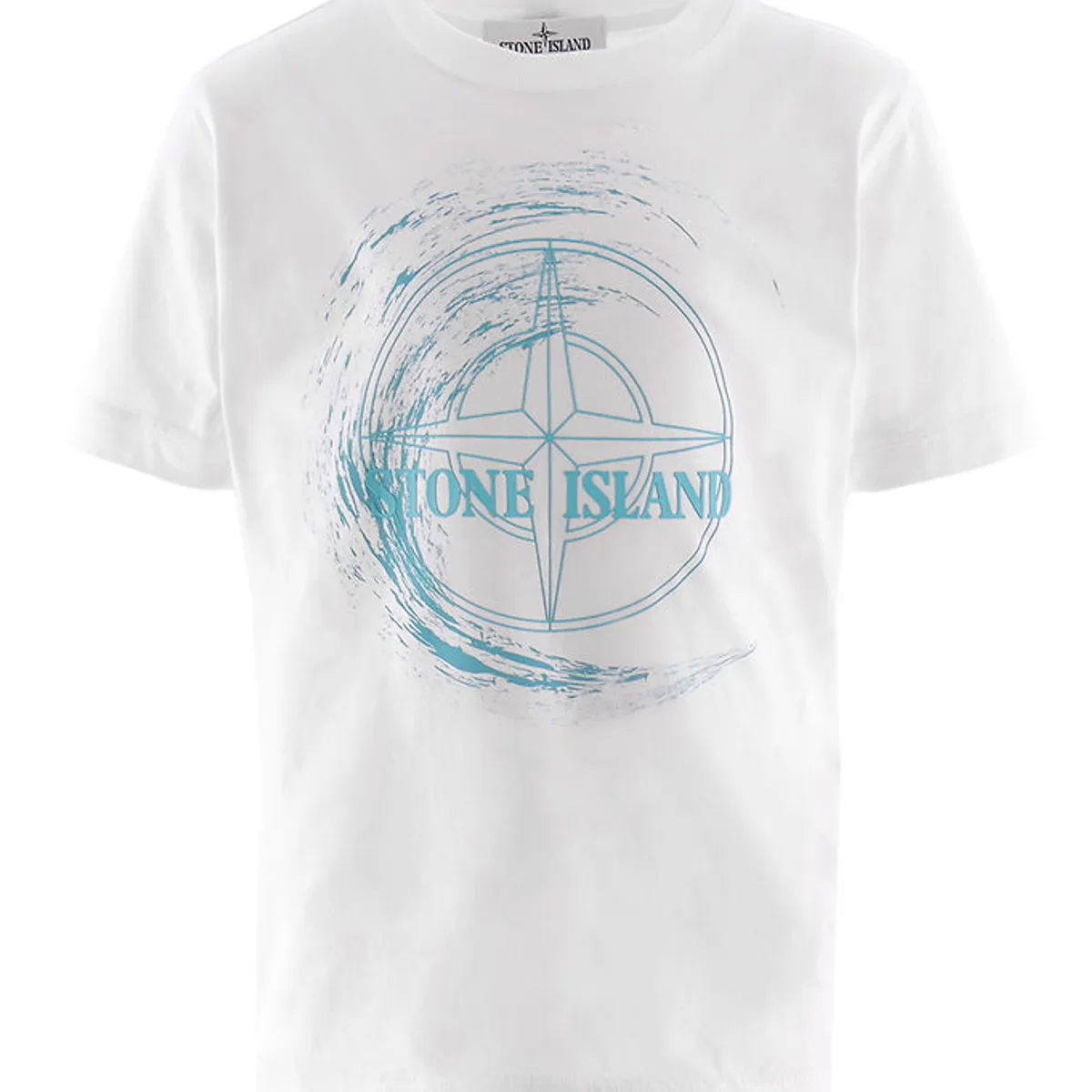 Stone Island T-shirt - Hvid m. Grøn