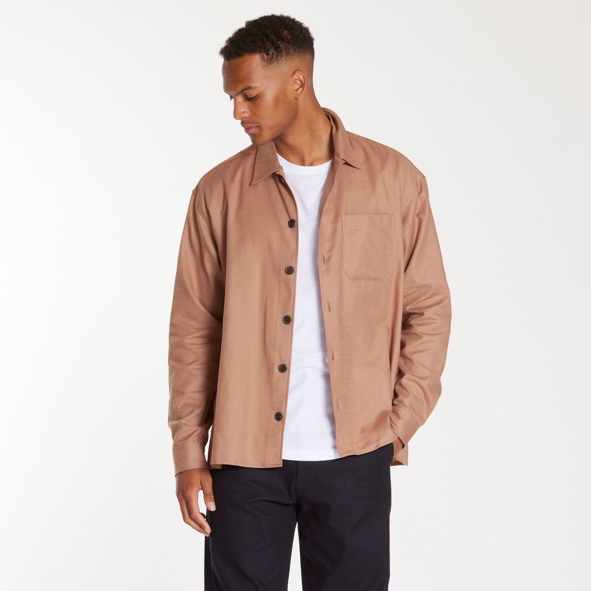 Storm Plain Overshirt - Hazelnut - L