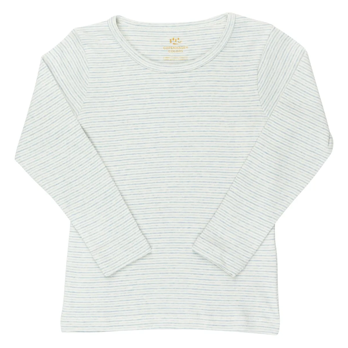 STRIBET UNISEX T-SHIRT M. L/Æ - LT. BLUE STRIPE - LT. BLUE STRIPE / 86