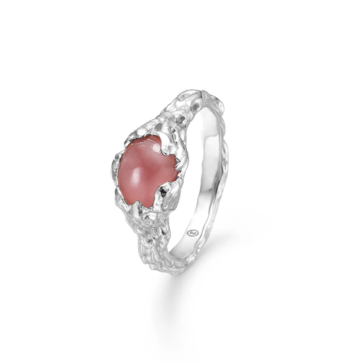 Studio Z Magma ring i sterling sølv med rosa zirkonia