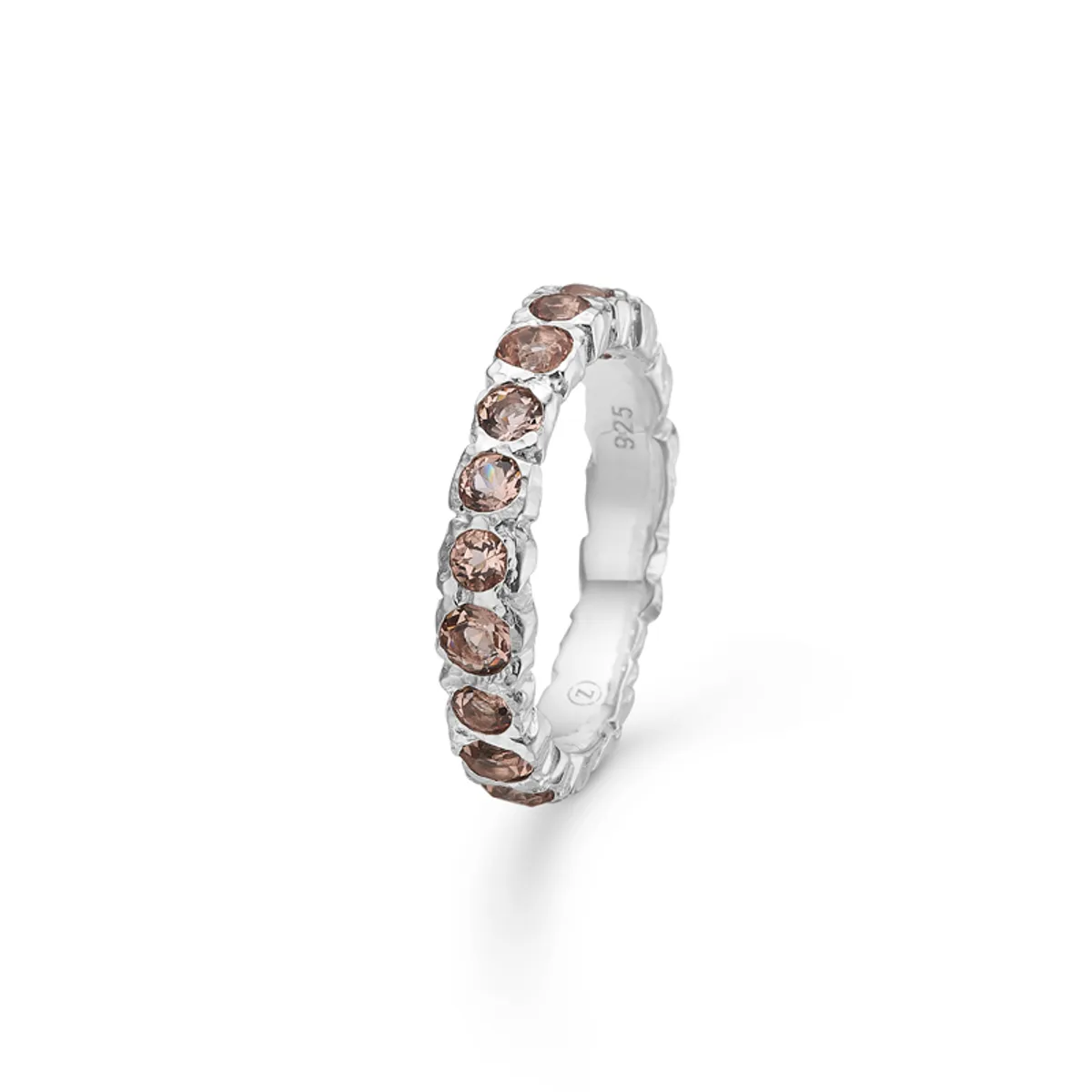 Studio Z Rosy Creek ring i sølv med rosa cubic zirkonia