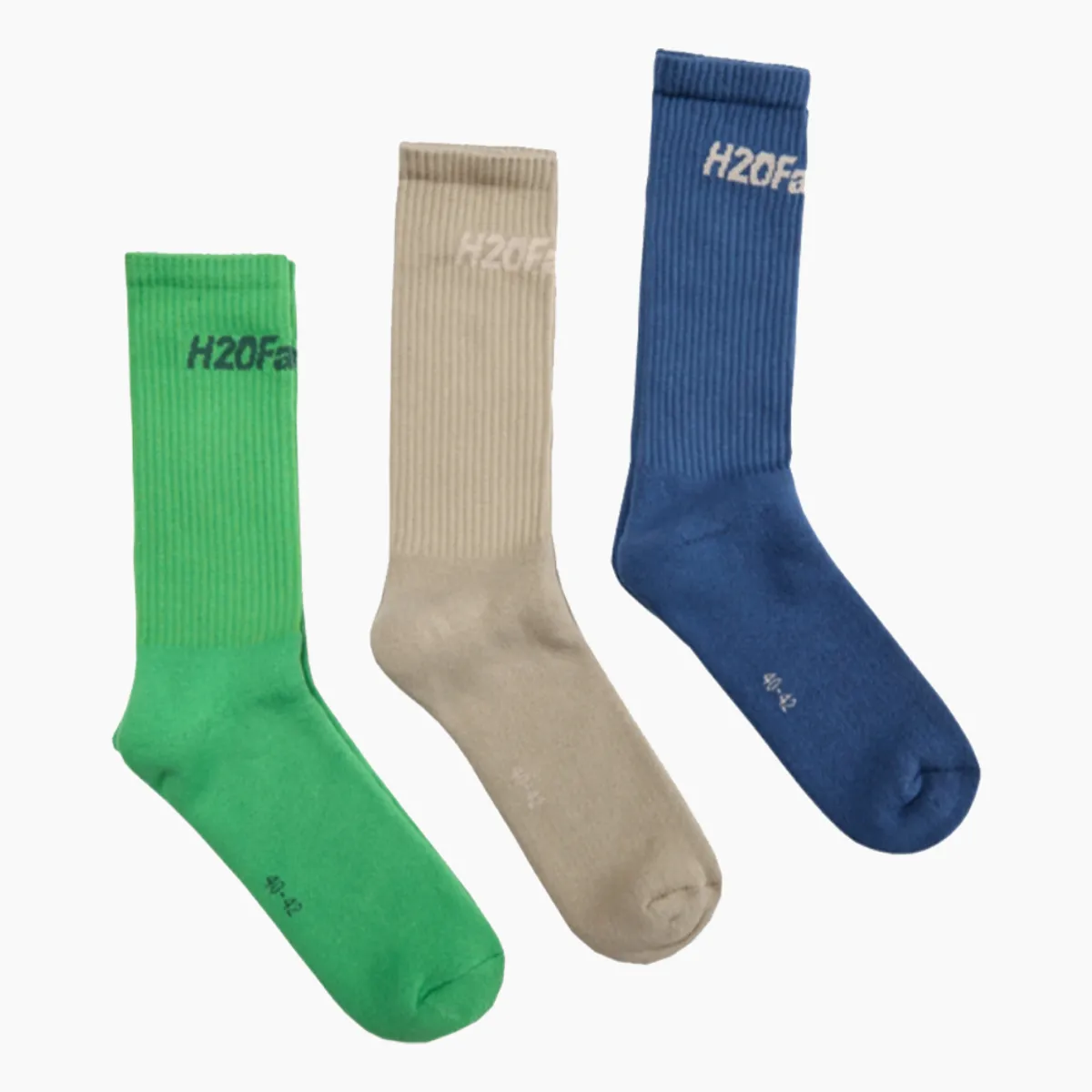 Suck Socks 3 Pack - Indigo Blue/Aluminium/Bright Green - H2O Fagerholt - Blå 36-39