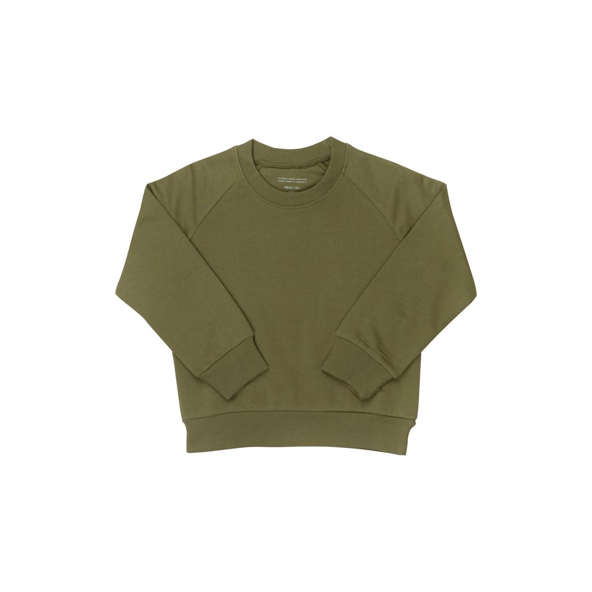 SWEATSHIRT MED RUND HALS - DARK GREEN - DARK GREEN / 116