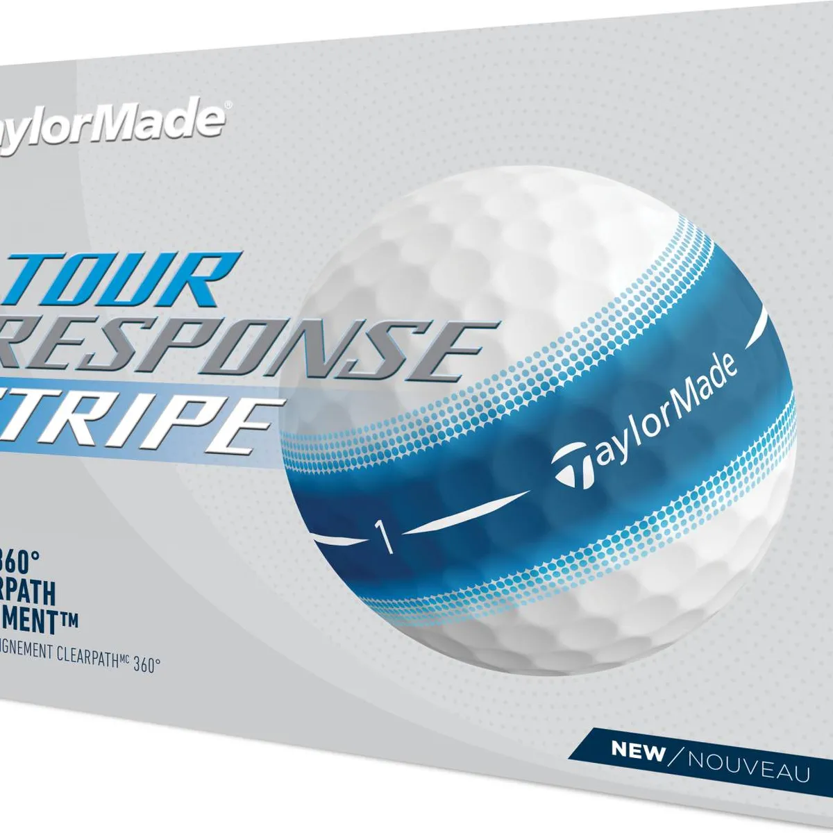 Taylormade Tour Response Stripe Golfbolde - Hvid/Blå