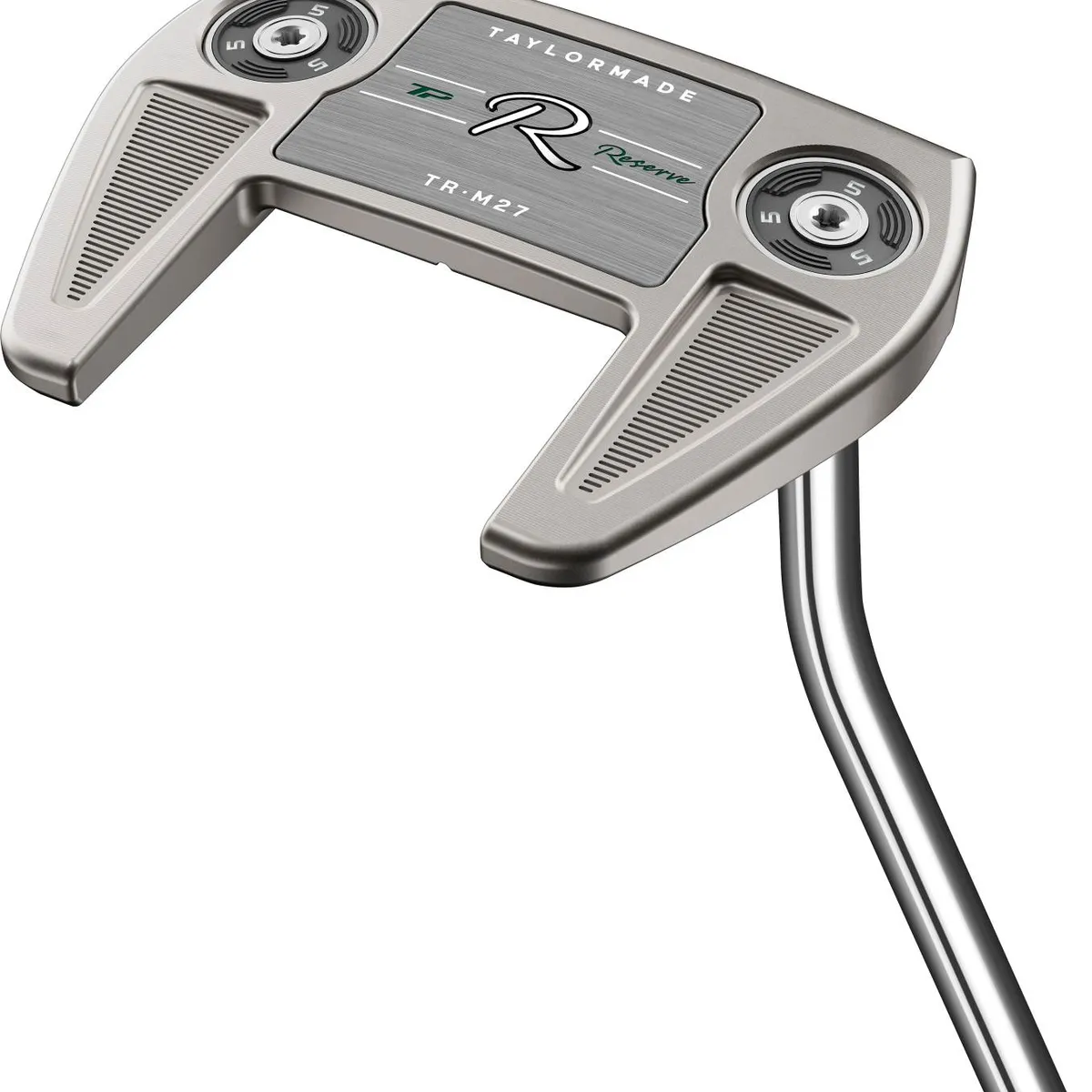 Taylormade TP Reserve M27 Single Bend Neck Putter - Chrome - Venstre - Str. 34" - Taylormade Deep Etched (2023) Standard Sort/Grå