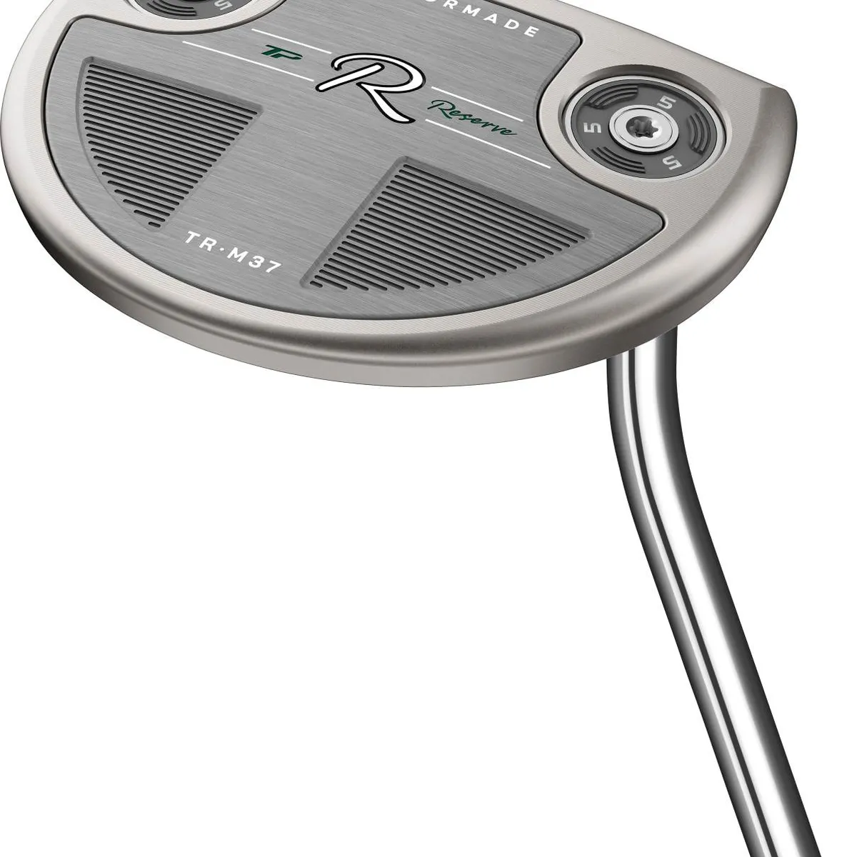 Taylormade TP Reserve M37 Single Bend Neck Putter - Chrome - Venstre - Str. 34" - Taylormade Deep Etched (2023) Standard Sort/Grå