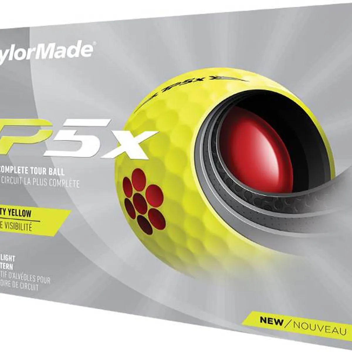 Taylormade TP5X (2021) Logobolde - Gul